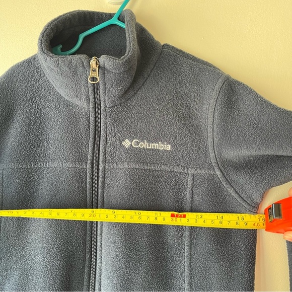 Columbia Kids Fleece Jacket Medium 10/12 Navy Blue Full Zip Warm Outdoor Fall - Picture 6 of 9